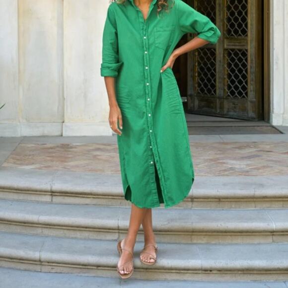 Frank & Eileen Rory Maxi Shirtdress Green - Picture 12 of 12